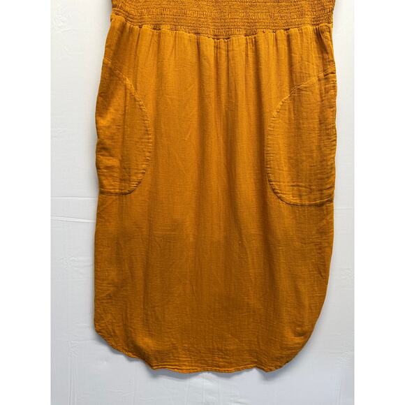 prAna Seakissed Smocked Midi Dress in Deep Solstice Size XL - Picture 2 of 10